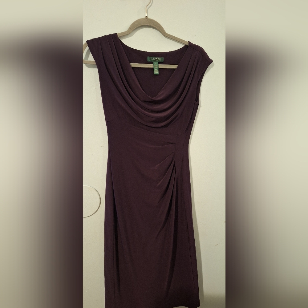 Lauren Ralph Lauren Purple Midi Dress